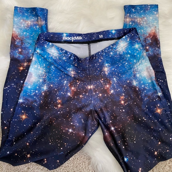 BLACKMILK GALAXY BLUE LEGGINGS SIZE MEDIUM STARS - Picture 2 of 3